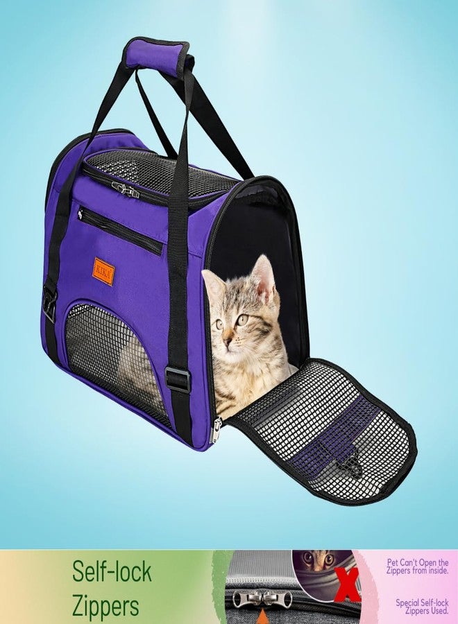 KIKA Pets Airline Carrier for Cat Dog Rabbit Birds, Portable Folding Breathable Pet Carrier Airline Approved, Suitable for Small Dogs, Shihtzu, Puppies, Kittens and Medium-Sized Cats (Indigo Color) - Image 2